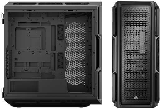 Corsair 5000T Black, 5000T No Fans, Fanless, Tempered Glass Medium Tower