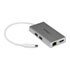 Thumbnail 1 : USB-C Multiport Adapter for Laptops  Power Delivery 4K HDMI - GbE - USB 3.0 - Silver & White