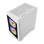 CiT Level 1 White Tempered Glass MicroATX Case