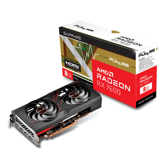 SAPPHIRE AMD RX 7600 PULSE 8GB RDNA3 Open Box Graphics Card