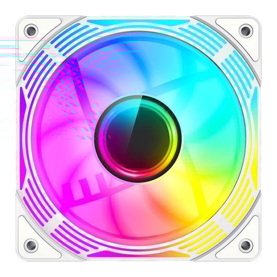 GameMax Infinity White 120mm ARGB Reversible Blade Case/CPU Cooler Fan