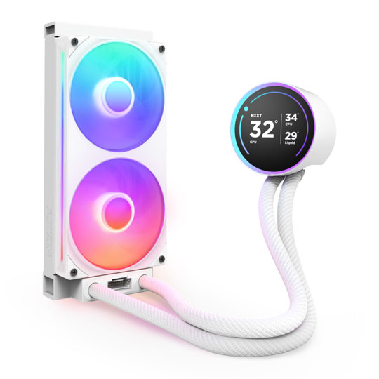 NZXT Kraken Elite 240 RGB (2024) White AIO Intel/AMD CPU Hydro-Cooler
