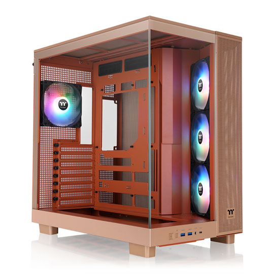 Thermaltake View 380 XL TG ARGB Mid Tower Dual Chamber Tempered Glass Gaming Case Gravel Sand