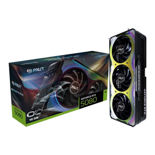 PALIT NVIDIA GeForce RTX 5080 16GB GAMEROCK OC Blackwell Graphics Card